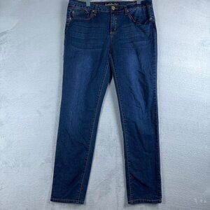 Thread Market Love My Booty Jeans Skinny Mid Rise Dark Wash Blue Womens Size 17